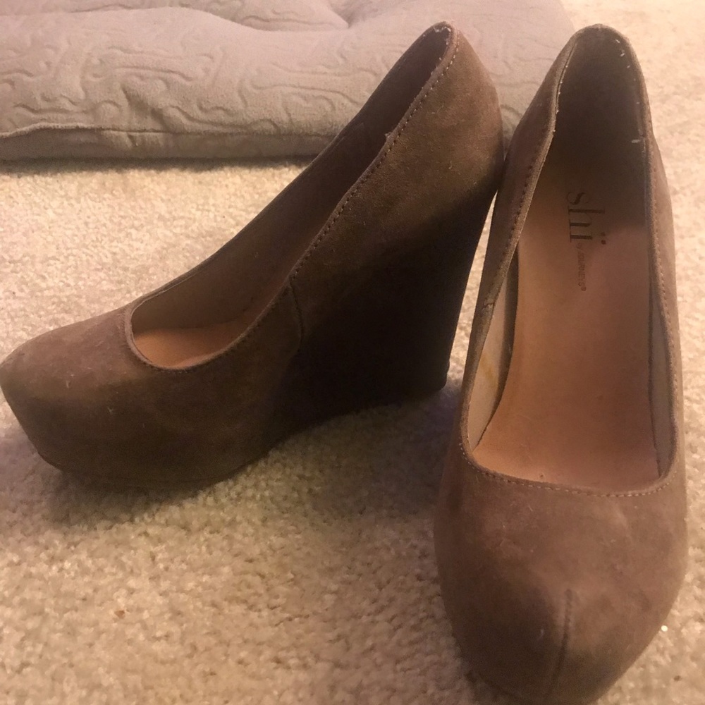 Brown Wedge Heels Size 6